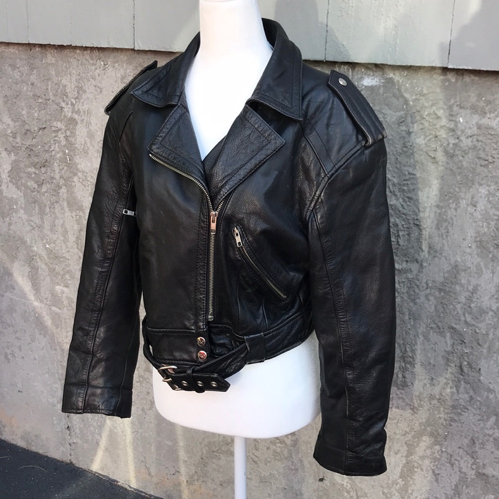 Sold Express 2018 Zip-Front Leather Moto Jacket